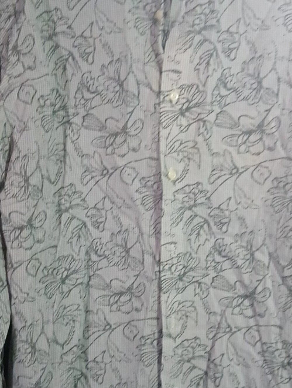 & Other Stories Light Gray Floral Button-Up Shirt